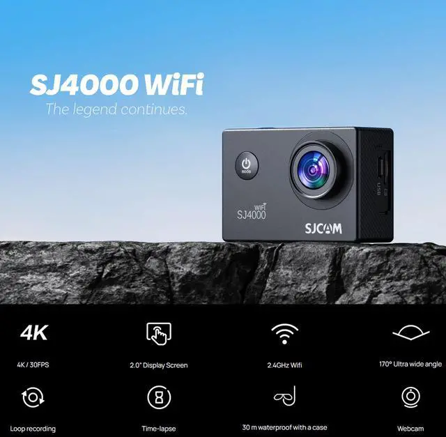 Alt view image 2 of 4 - SJCAM SJ4000 Dual Screen Action Camera Bundle