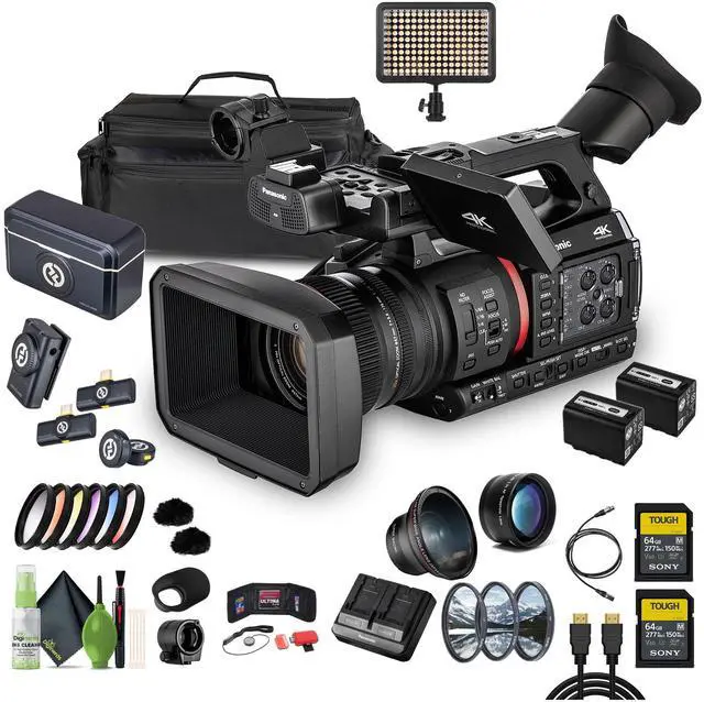 Main image of Panasonic AG-CX370 UHD 4K Pro Camcorder with NDI|HX2 and Auto-Tracking, 2x 64GB Memory Card
