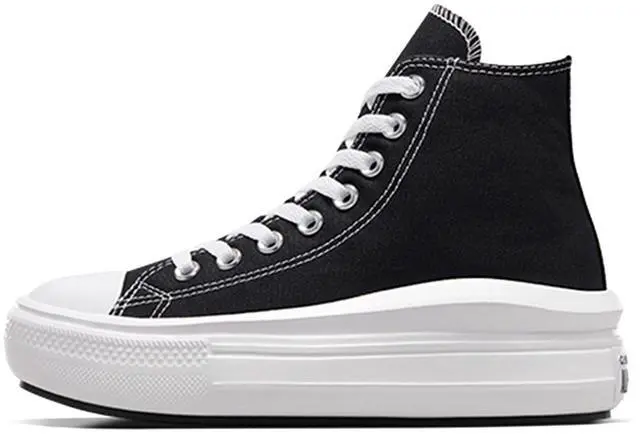 Main image of Converse Chuck Taylor All Star Move Women's Laceup Canvas Platform Sneakers (Black White, US 10)