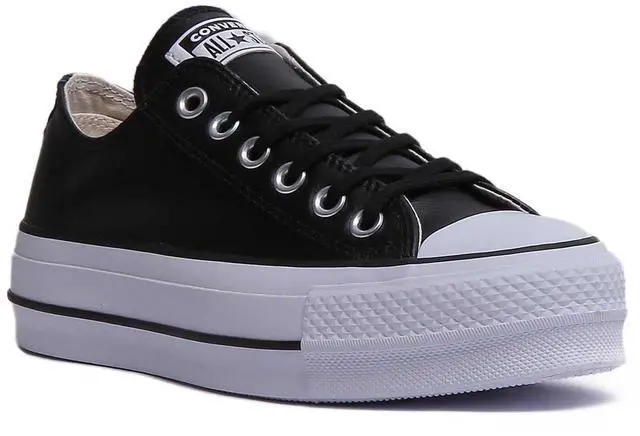 Alt view image 2 of 3 - Converse Women's Chuck Taylor All Star Lift Clean Sneaker, Black/Black/White, 10