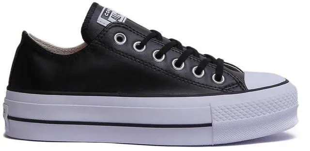 Alt view image 3 of 3 - Converse Women's Chuck Taylor All Star Lift Clean Sneaker, Black/Black/White, 10