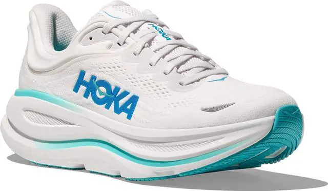 Alt view image 5 of 5 - Hoka Bondi 9 Mens Running Shoe - White/Blue
