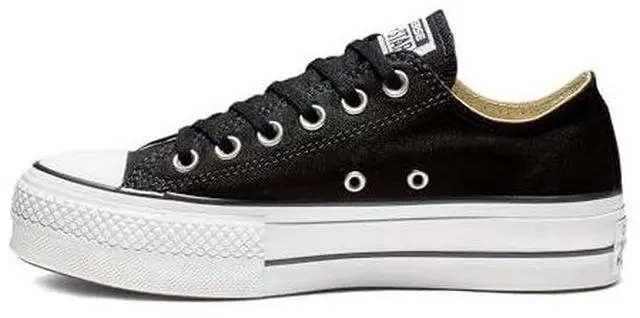Main image of Converse Women's Lift Canvas Low Top Sneaker, Black/White/White, 7