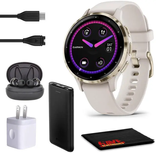 Main image of Garmin Venu 3S Advanced Fitness & Health Tracker Smart Watch - Ivory Case