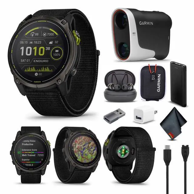 Main image of Garmin Enduro 3 GPS Smartwatch Bundle With Approach Z30 Golf Laser Range + more