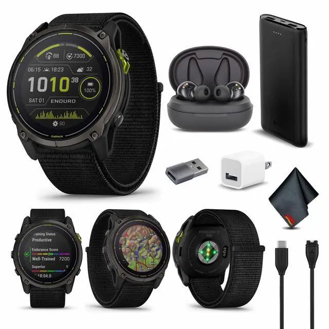 Main image of Garmin Enduro 3 Solar, Sapphire, Ultraperformance Multisport GPS Smartwatch Bundle