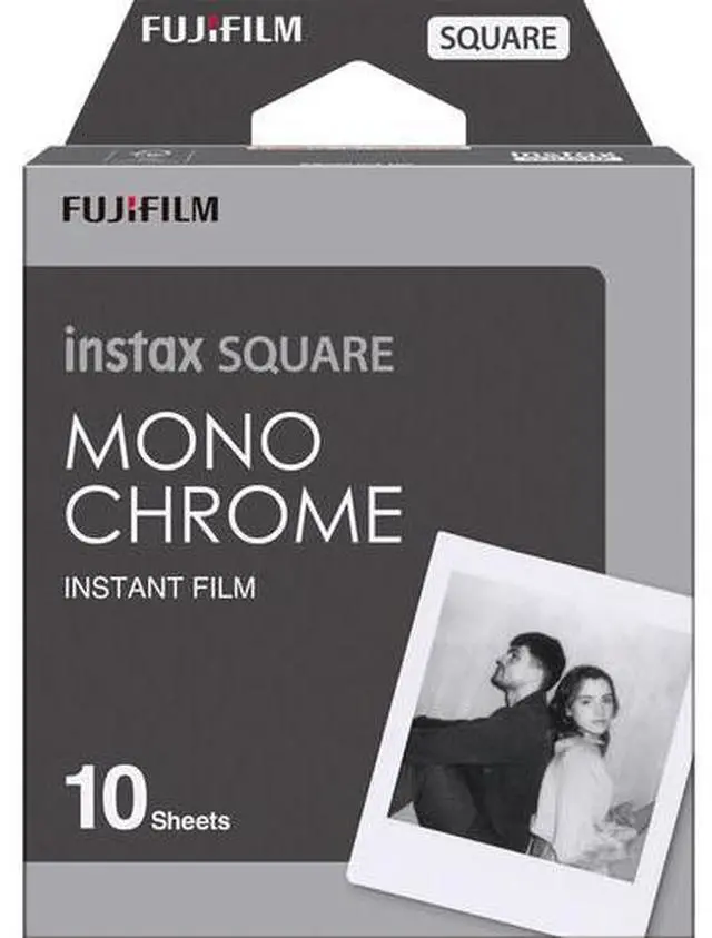 Alt view image 3 of 3 - 10xFUJIFILM INSTAX SQUARE Monochrome Instant Film (10 Exposures), Microfiber Cleaning Cloth, Bundle