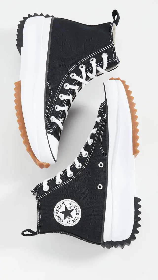 Alt view image 3 of 3 - Converse Run Star Hike Hi Sneakers, Black/White/Gum, 5.5 US Women/4 US Men