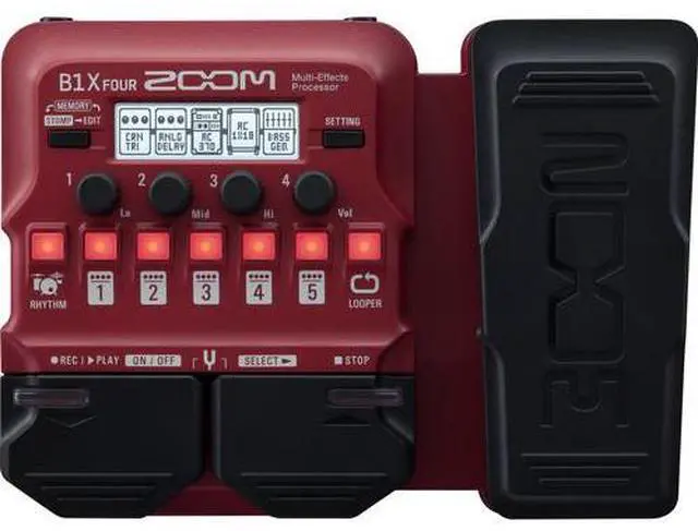 Alt view image 3 of 4 - Zoom B1X Four Bass Multi-Effects Pedal + MDR-7506 Stereo Headphones, Bundle