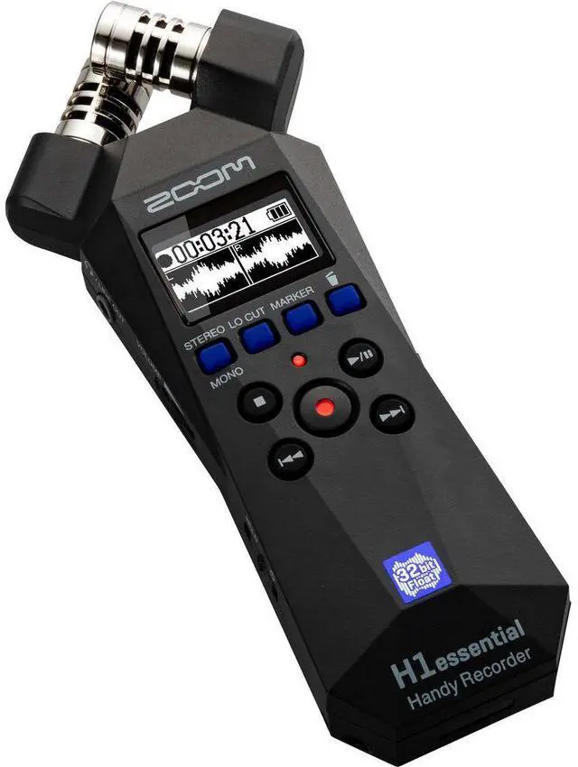 Alt view image 2 of 4 - Zoom H1essential 2-Track 32-Bit Float Audio Recorder + Headphones, Bundle