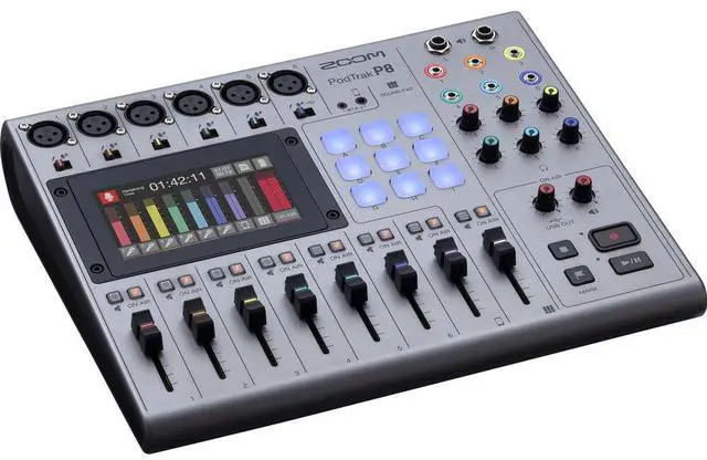 Alt view image 2 of 4 - Zoom PodTrak P8 Portable Podcast Recorder + Extreme PRO 64GB Memory Card, Bundle