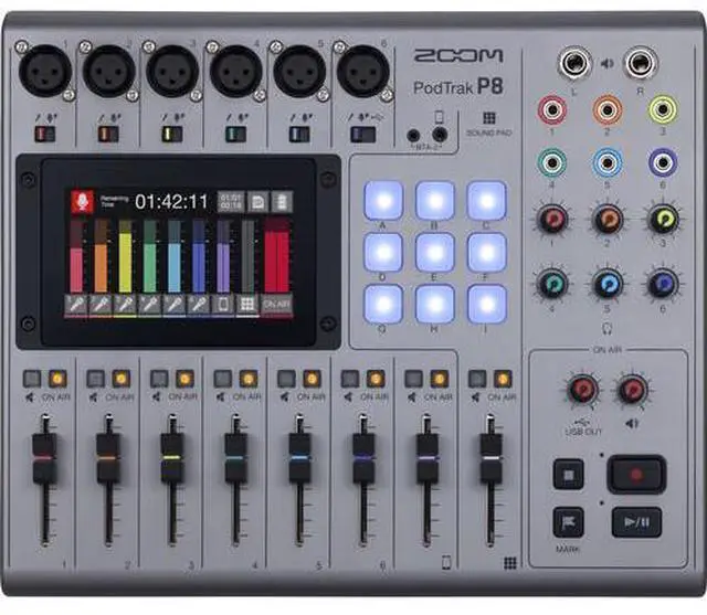 Alt view image 3 of 4 - Zoom PodTrak P8 Portable Podcast Recorder + Extreme PRO 64GB Memory Card, Bundle
