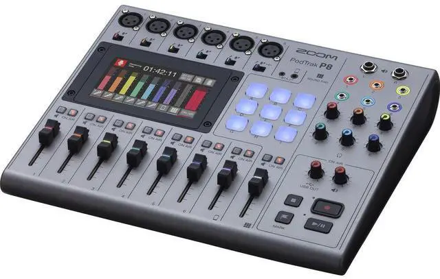 Alt view image 4 of 4 - Zoom PodTrak P8 Portable Podcast Recorder + Extreme PRO 64GB Memory Card, Bundle