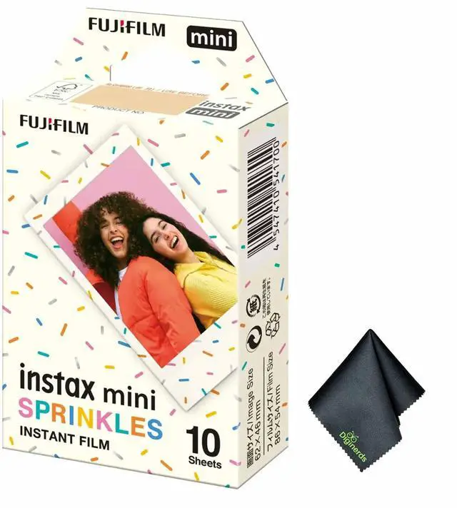 Main image of FUJIFILM INSTAX MINI Spinkles Instant Film (10 Exposures), Microfiber Cleaning Cloth, Bundle