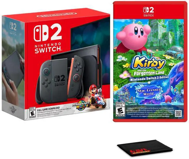 Main image of Nintendo Switch 2, Mario Kart World Bundle, Kirby and the Forgotten Land, Bundle