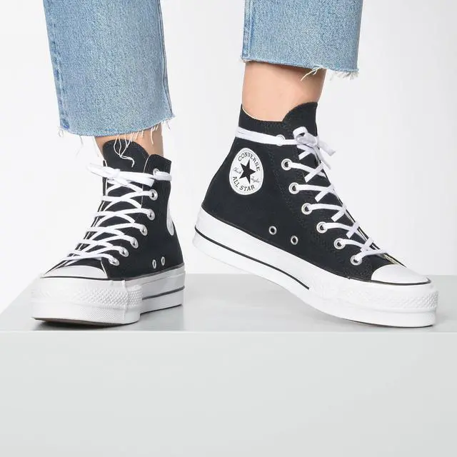 Alt view image 2 of 3 - Converse Chuck Taylor All Star Platform High Top Sneaker, Black/White/White, 9 M US
