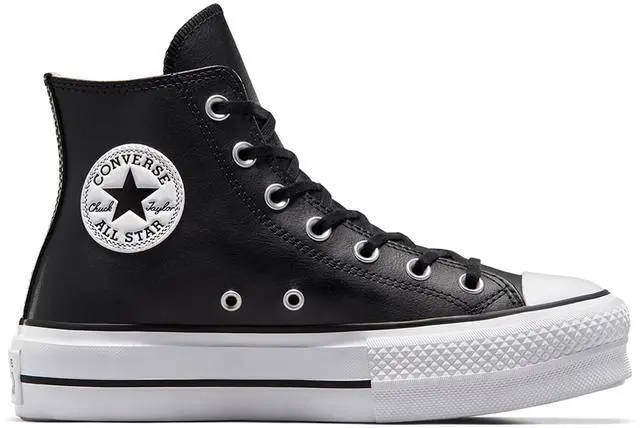 Alt view image 2 of 3 - Converse Women's Chuck Taylor All Star Lift Clean HIGH TOP Sneaker, Black/Black/White, 7.5