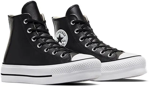 Alt view image 3 of 3 - Converse Women's Chuck Taylor All Star Lift Clean HIGH TOP Sneaker, Black/Black/White, 7.5