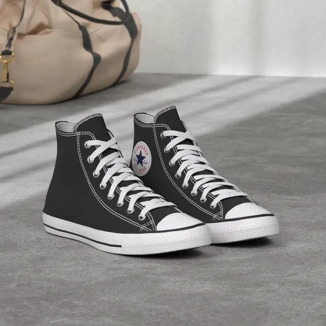 Alt view image 2 of 3 - Converse Chuck Taylor All Star Canvas High Top,Black/White, 7.5 Women/5.5 Men
