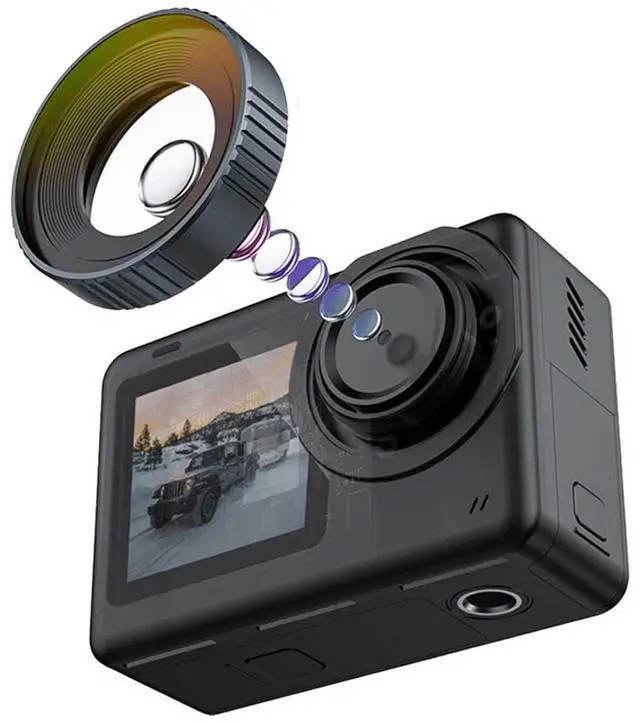 Alt view image 4 of 4 - SJCAM SJ 10 Pro Dual Screen 4K 60FPS 6-Axis Wide Angle 8X Slow Motion 5G WiFi Action Camera