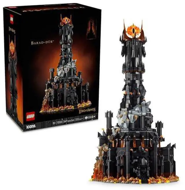 Main image of LEGO Icons Lord of The Rings Barad-dûr Building Set for Adults - Lord of The Rings Collectible for Fans - Includes 6 Minifigures - Gift for Men and Women - 10333