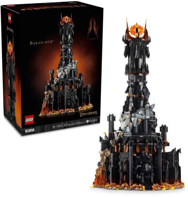 Alt view image 2 of 4 - LEGO Icons Lord of The Rings Barad-dûr Building Set for Adults - Lord of The Rings Collectible for Fans - Includes 6 Minifigures - Gift for Men and Women - 10333