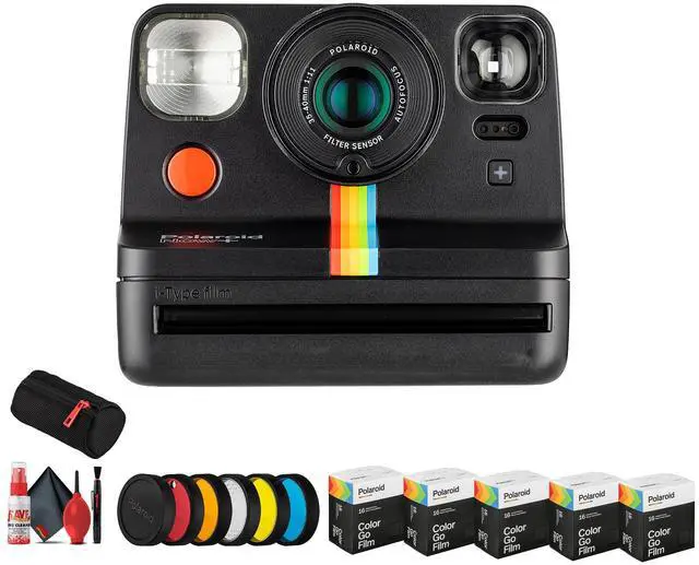 Main image of Polaroid Now+ i-Type Instant Camera (Black) Bundle