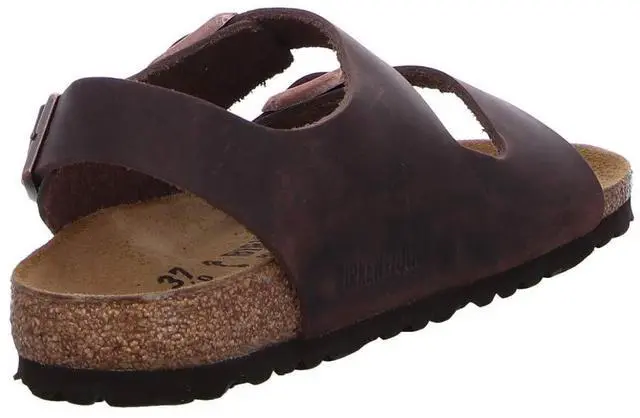Alt view image 2 of 3 - Birkenstock Unisex Milano Leather Sandals, Habana Brown, 41