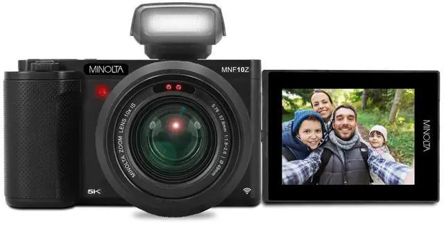 Alt view image 3 of 4 - Minolta 72MP Camera w/10x Optical Zoom, Black