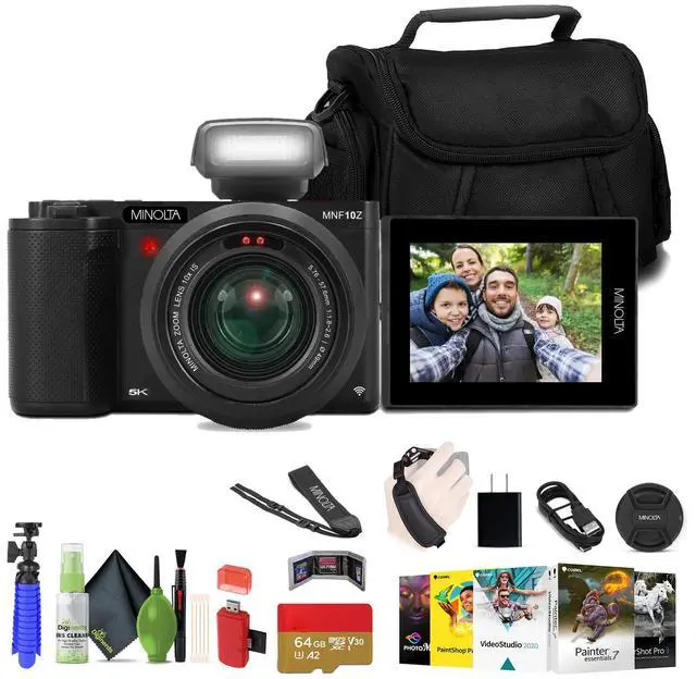 Main image of Minolta 72MP Camera w/10x Optical Zoom, Black