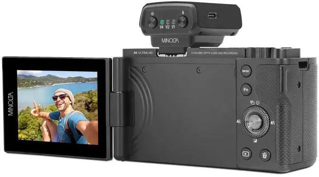 Alt view image 4 of 4 - Minolta 72MP Camera w/10x Optical Zoom, Black