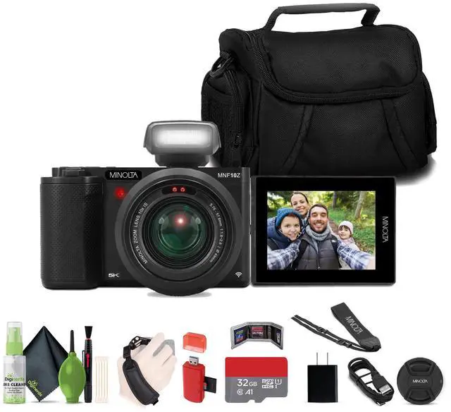 Main image of Minolta 72MP Camera w/10x Optical Zoom, Black