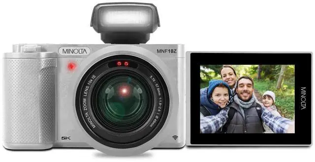 Alt view image 3 of 4 - Minolta 72MP Camera w/10x Optical Zoom, Silver