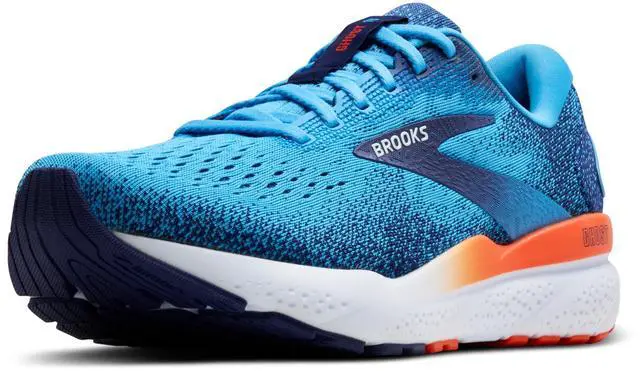 Main image of Brooks Mens Ghost 16 Neutral Running Shoe - Bonnie Blue/Blue Ribbon/Orange - 12 Medium