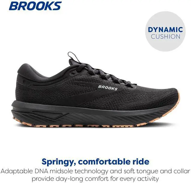 Alt view image 2 of 3 - Brooks Womens Revel 7 Neutral Running Shoe - Black/Black - 10.5 Medium