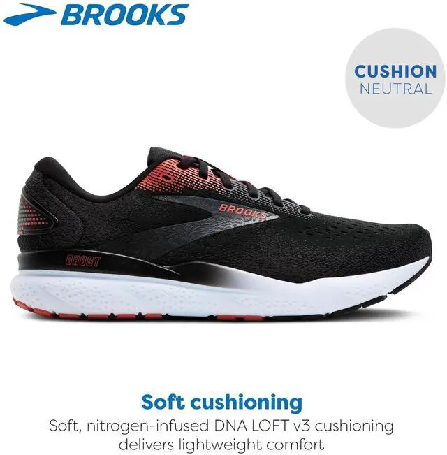 Alt view image 3 of 4 - Brooks Mens Ghost 16 Neutral Running Shoe - Black/Ebony/Burnt Sienna - 8 Medium
