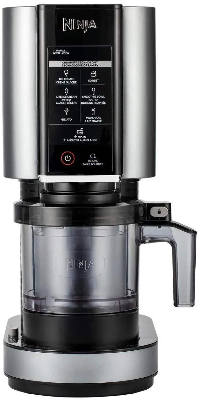 Main image of Ninja NC301 CREAMi Ice Cream Maker, for Gelato, Mix-ins, Milkshakes, Sorbet, Smoothie Bowls & More, 7 One-Touch Programs, with (2) Pint Containers & Lids, Compact Size, Perfect for Kids, Silver