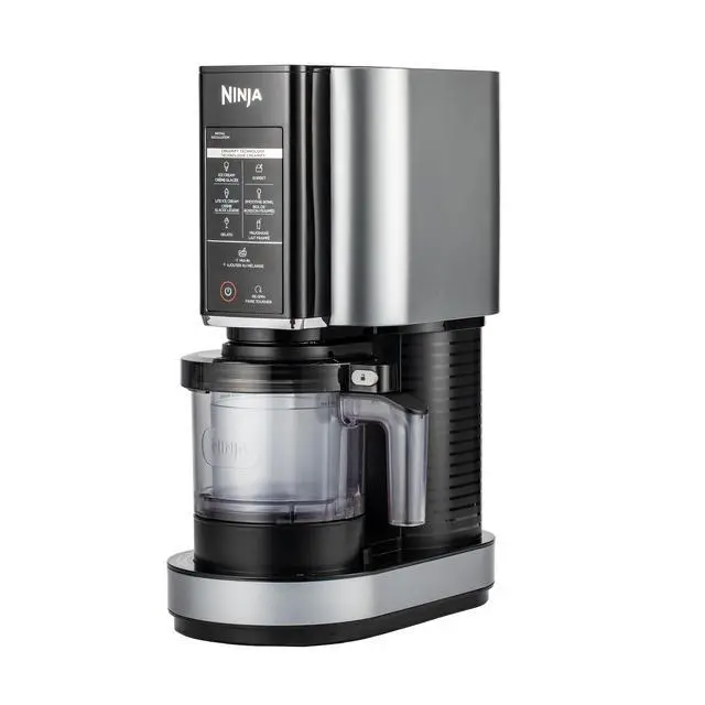 Alt view image 2 of 4 - Ninja NC301 CREAMi Ice Cream Maker, for Gelato, Mix-ins, Milkshakes, Sorbet, Smoothie Bowls & More, 7 One-Touch Programs, with (2) Pint Containers & Lids, Compact Size, Perfect for Kids, Silver
