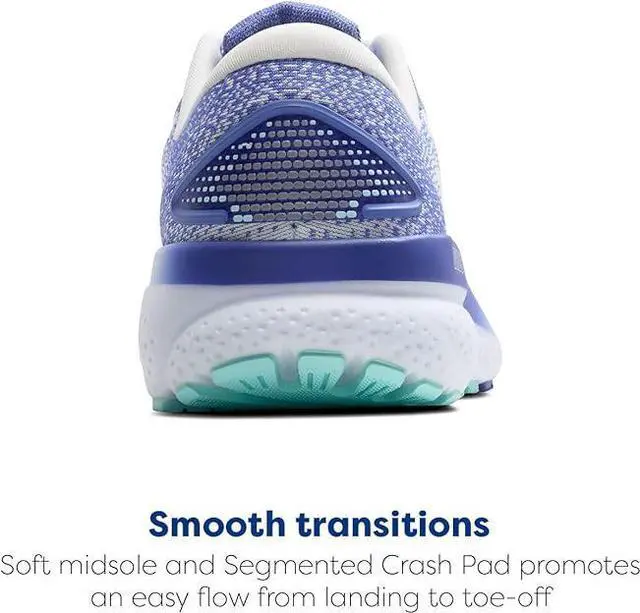 Alt view image 3 of 4 - Brooks Womens Ghost 16 Neutral Running Shoe - White/Amparo Blue/Limpet Shell - 8 Medium