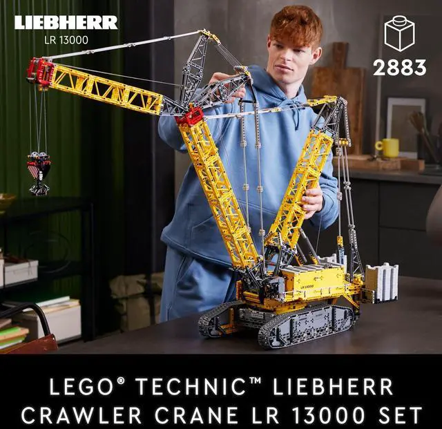 Alt view image 2 of 3 - LEGO Technic Liebherr Crawler Crane LR 13000 Model Kit - Bedroom or Office Decor for Adults, Ages 18+ - Building Blocks for Adults to Display - Gift Ideas - 42146