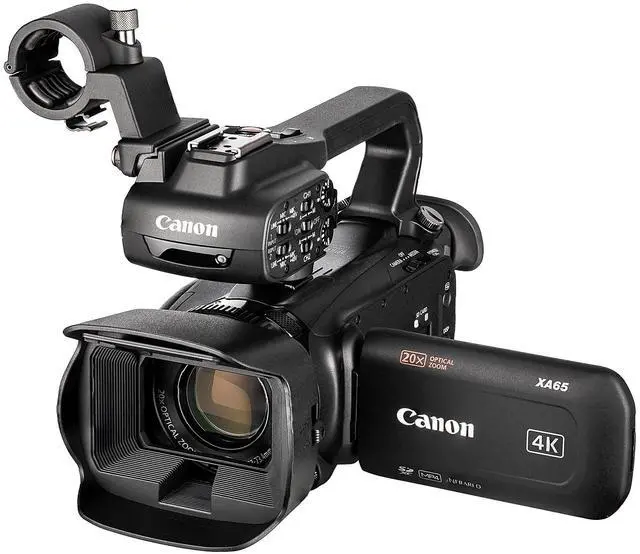 Alt view image 4 of 4 - Canon XA65 PAL Professional UHD 4K Camcorder + 128GB Memory Card + Microphone