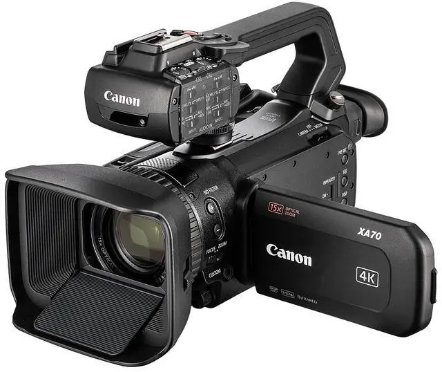 Alt view image 2 of 4 - Canon XA70 PAL 4K UHD / 25p Camcorder + 2x 128GB Memory Card + More