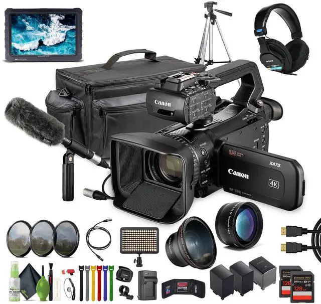 Main image of Canon XA75 PAL 4K UHD / 25p Camcorder + + 2x 128GB Memory Card