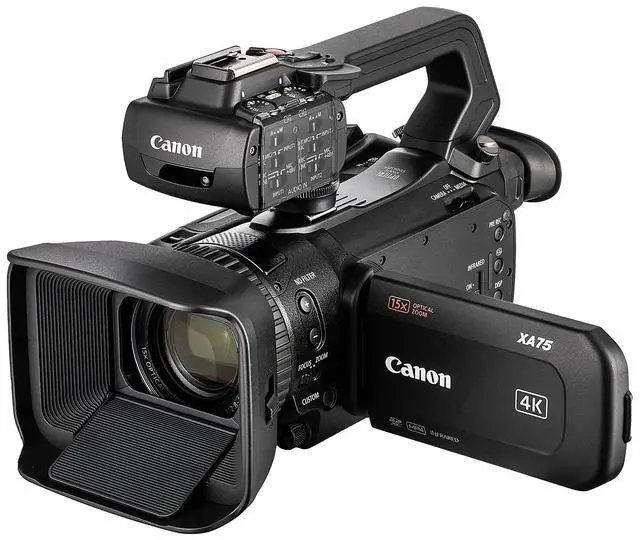 Alt view image 2 of 4 - Canon XA75 PAL 4K UHD / 25p Camcorder + + 128GB Memory Card