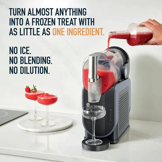 Alt view image 4 of 4 - Ninja SLUSHi with RapidChill Technology, 88 oz. Frozen Drink & Slushie Machine, 5 Preset Programs, Margaritas, Frappés, and More, Premium Accents, Black, FS301