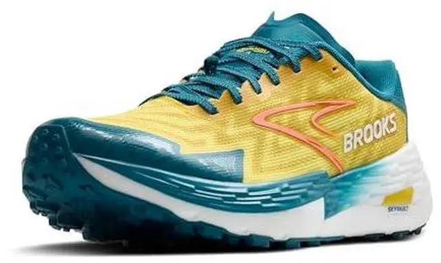 Main image of Brooks Men's Catamount 4 Speed Trail Running Shoe - Quince/Celestial/Neo Ember - 8.5 Medium Multicoloured