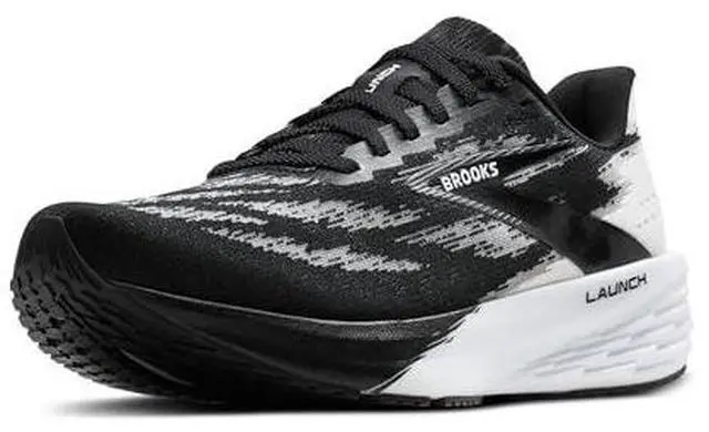 Main image of Brooks Mens Launch 11 Neutral Running Shoe - Black/White - 14 Medium