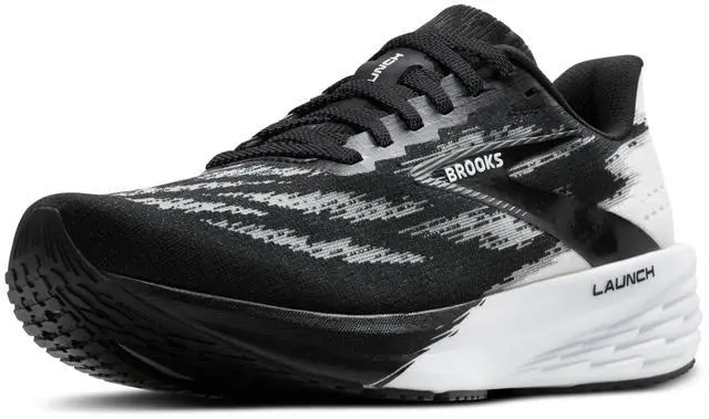 Main image of Brooks Mens Launch 11 Neutral Running Shoe - Black/White - 8 Medium