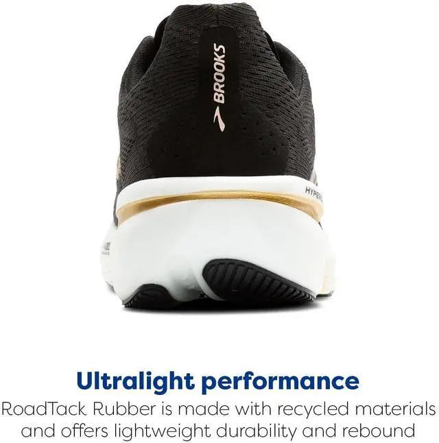 Alt view image 3 of 3 - Brooks Mens Hyperion 2 Neutral Running Shoe - Black/Gold/Pink - 11 Medium