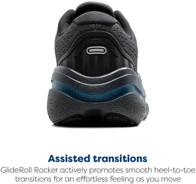 Alt view image 4 of 4 - Brooks Mens Ghost Max 2 Neutral Running & Walking Shoe - Ebony/Cockatoo/Blue Sapphire - 9 Wide